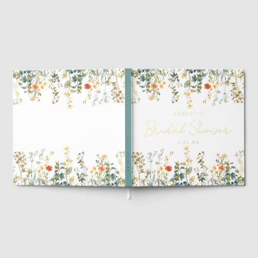 Wildblume Brautparty Gästebuch (Voll)