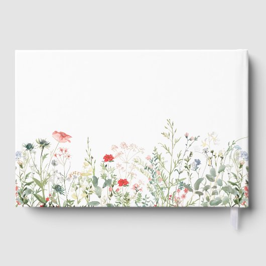 Wildblume Brautparty Gästebuch (Rückseite)