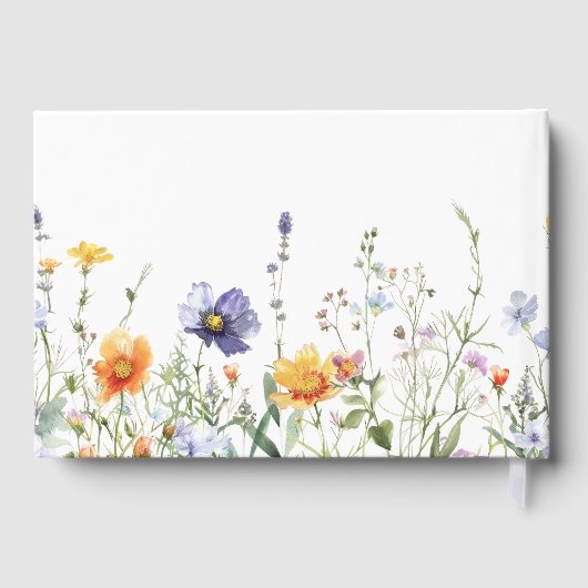 Wildblume Brautparty Gästebuch (Rückseite)