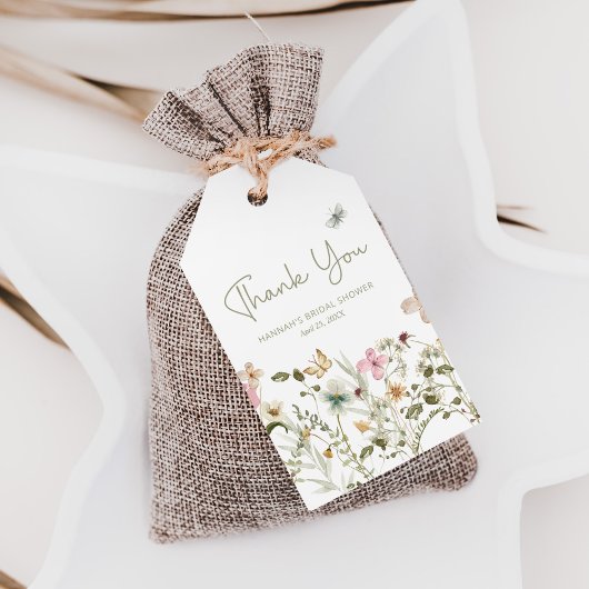 Wildblume Brautparty Gefallen Geschenkanhänger