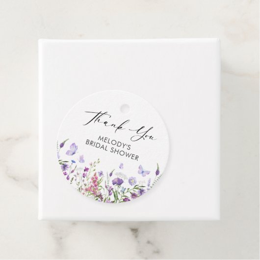 Wildblume-Brautparty Geschenkanhänger (Beispiel)