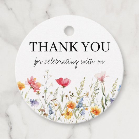 Wildblume Brautparty Geschenkanhänger (Vorderseite)