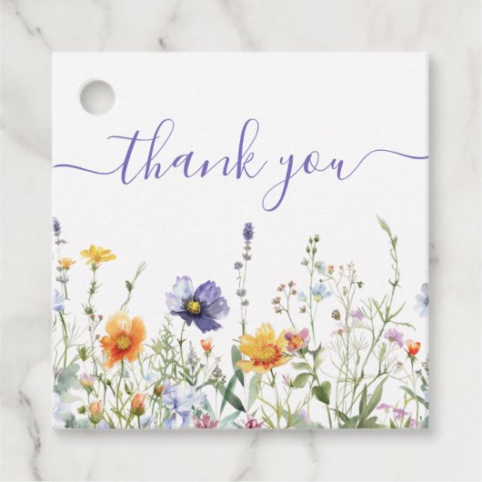 Wildblume Brautparty Geschenkanhänger (Vorderseite)