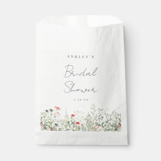 Wildblume Brautparty Geschenktütchen (Vorderseite)