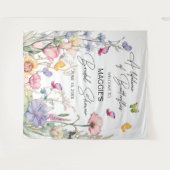 Wildblume Brautparty Hintergrund Wandteppich (Vorderseite (Horizontal))