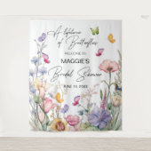 Wildblume Brautparty Hintergrund Wandteppich (Vorderseite)