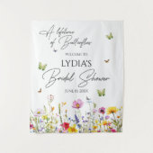 Wildblume Brautparty Hintergrund Wandteppich (Vorderseite)