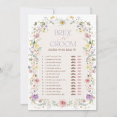 Wildblume-Brautparty-Karte Einladung (Vorderseite)
