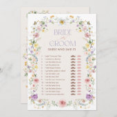 Wildblume-Brautparty-Karte Einladung (Vorne/Hinten)