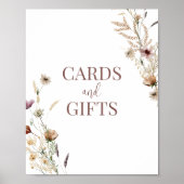 Wildblume Brautparty Karten und Geschenke Poster (Vorne)