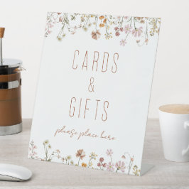 Wildblume Brautparty Karten und Geschenke Sockelschild