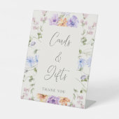 Wildblume Brautparty Karten und Geschenke Untersch Sockelschild (Vorderseite)