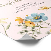 Wildblume Brautparty Liebe in Blüte Blume Bar Poster (Ecke)