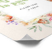 Wildblume Brautparty Liebe ist süß Poster (Ecke)