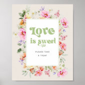 Wildblume Brautparty Liebe ist süß Poster (Vorne)