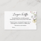 Wildblume Brautparty Lingerie Raffle Begleitkarte (Vorderseite)