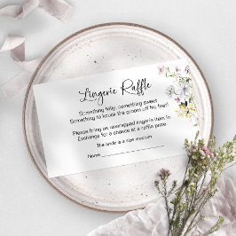 Wildblume Brautparty Lingerie Raffle Begleitkarte