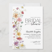Wildblume Brautparty mehrfarbig Einladung (Vorderseite)