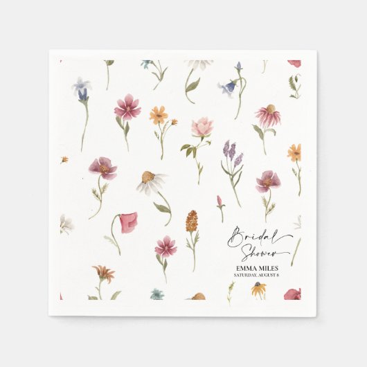Wildblume Brautparty Napkins Serviette (Vorderseite)