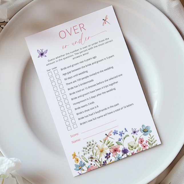 Wildblume Brautparty Over oder Under game (Von Creator hochgeladen)