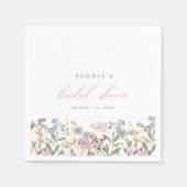 Wildblume Brautparty Paper Napkins Floral Boho Serviette (Vorderseite)