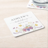 Wildblume Brautparty Papier Untersetzer (angewinkelt)