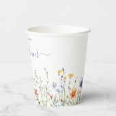 Wildblume Brautparty Pappbecher (Rückseite)