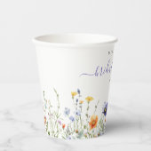 Wildblume Brautparty Pappbecher (Vorderseite)