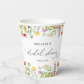 Wildblume Brautparty Pappbecher (Vorderseite)