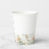 Wildblume Brautparty Pappbecher (Rückseite)