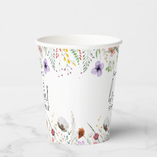 Wildblume Brautparty Pappbecher (Rechts)