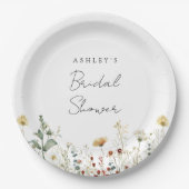 Wildblume Brautparty Pappteller (Vorderseite)