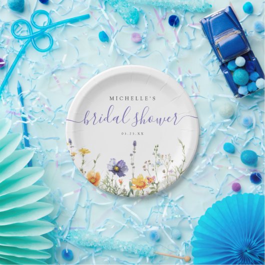 Wildblume Brautparty Pappteller (Party)