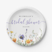 Wildblume Brautparty Pappteller (Vorderseite)