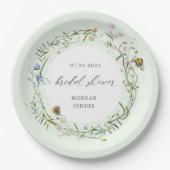 Wildblume Brautparty Pappteller (Vorderseite)