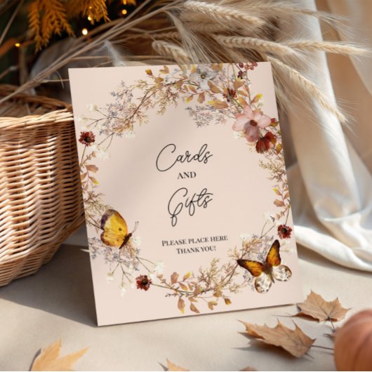 Wildblume Brautparty Pedestelle-Zeichen Sockelschild