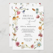 Wildblume Brautparty per Post Einladung (Vorne/Hinten)