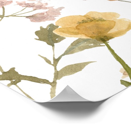 Wildblume Brautparty Poster (Ecke)