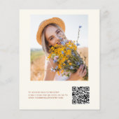 Wildblume Brautparty QR Code Foto Einladung (Rückseite)