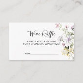 Wildblume Brautparty Raffle Spiel Begleitkarte (Vorderseite)