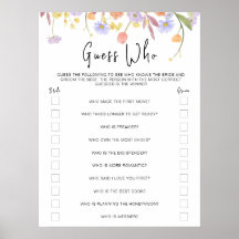 Wildblume Brautparty raten Wer Spiele