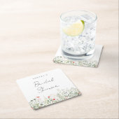 Wildblume Brautparty Rechteckiger Pappuntersetzer (Vor Ort)