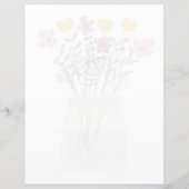 Wildblume Brautparty Rezept-Karte (Rückseite)