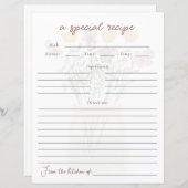 Wildblume Brautparty Rezept-Karte (Vorne/Hinten)