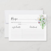 Wildblume Brautparty Rezept-Karte (Vorderseite)
