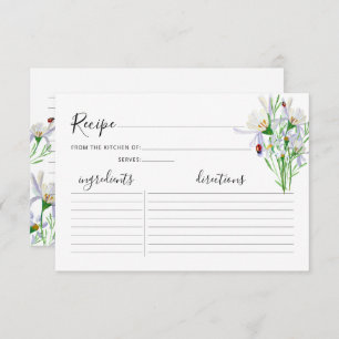 Wildblume Brautparty Rezept-Karte