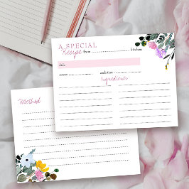 Wildblume Brautparty Rezept Karte