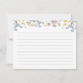 Wildblume Brautparty Rezept Karte Boho Bläserin (Rückseite)