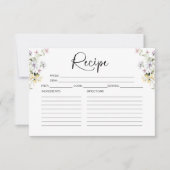 Wildblume Brautparty Rezept-Karte Einladung (Vorderseite)