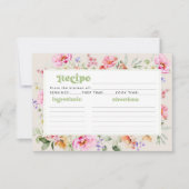 Wildblume-Brautparty-Rezept-Karte Einladung (Vorderseite)